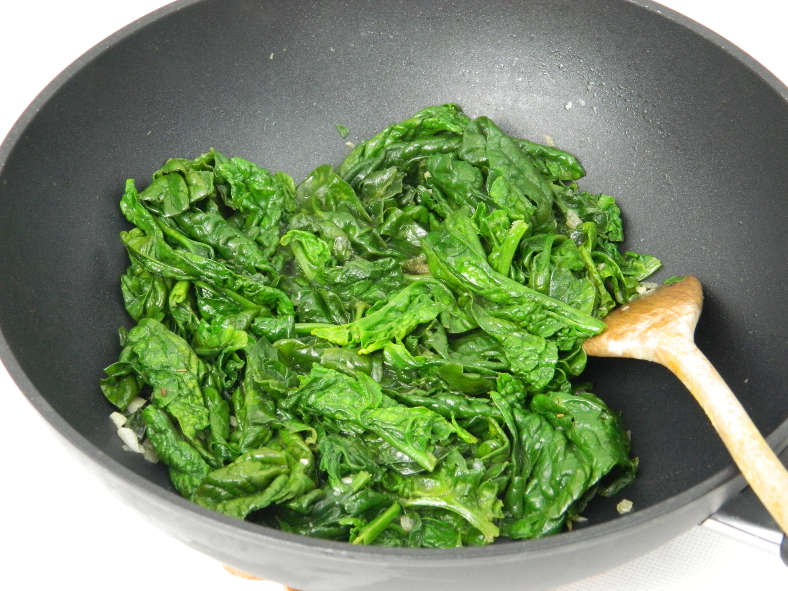 Fresh Spinach with Parmesan Potato Mash