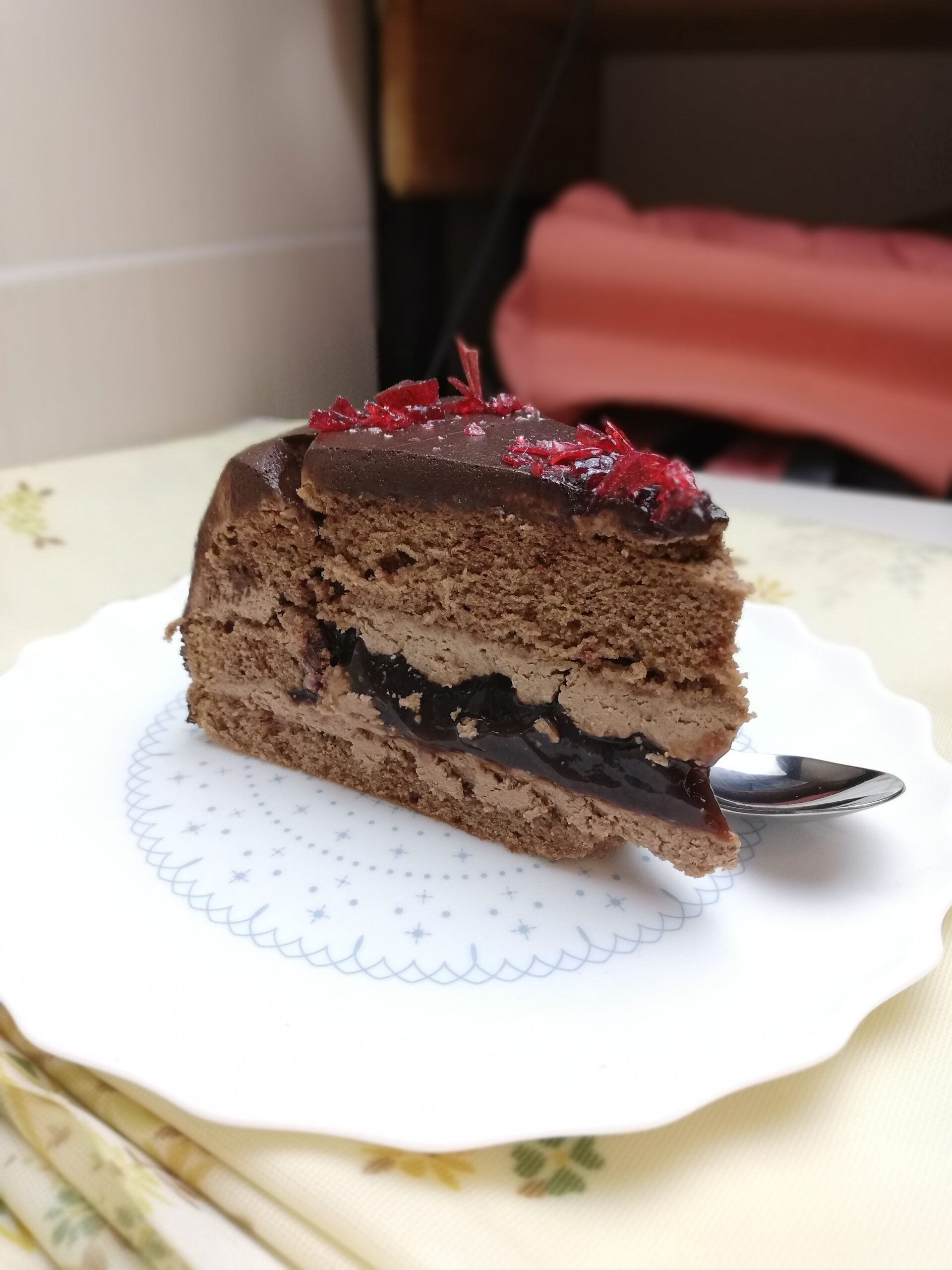 Raspberry Chocolate Mousse Cake